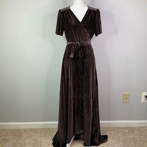 Baltic Born Velvet Maxi Dress in Deep Brown